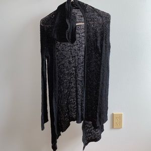 Black beach coverup cardigan